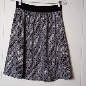 Joe B Benbasset Black White Check A-Line Above the Knee Skirt Womens Medium